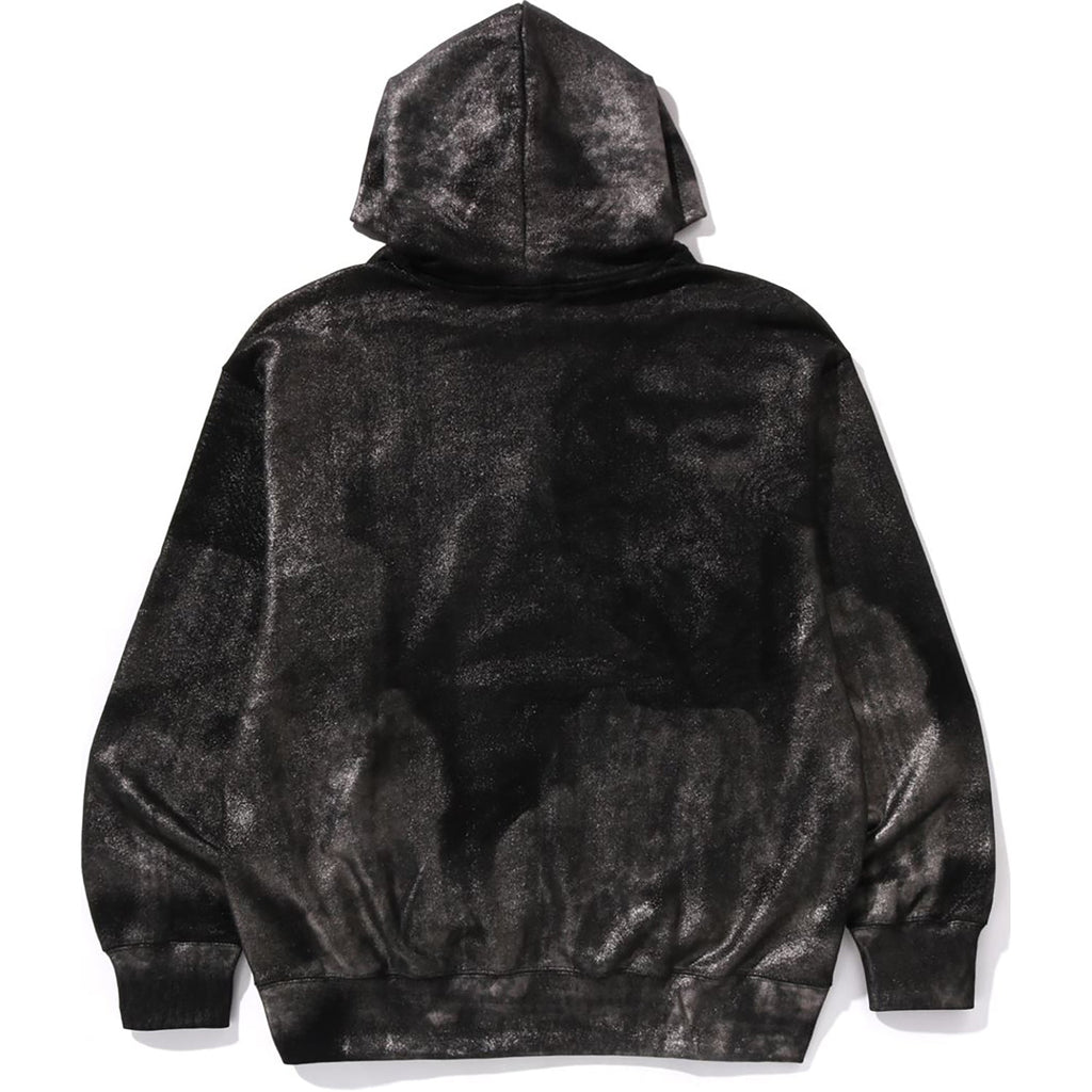 COATED EMBOSS LOGO RELAXED FIT PULLOVER HOODIE MENS