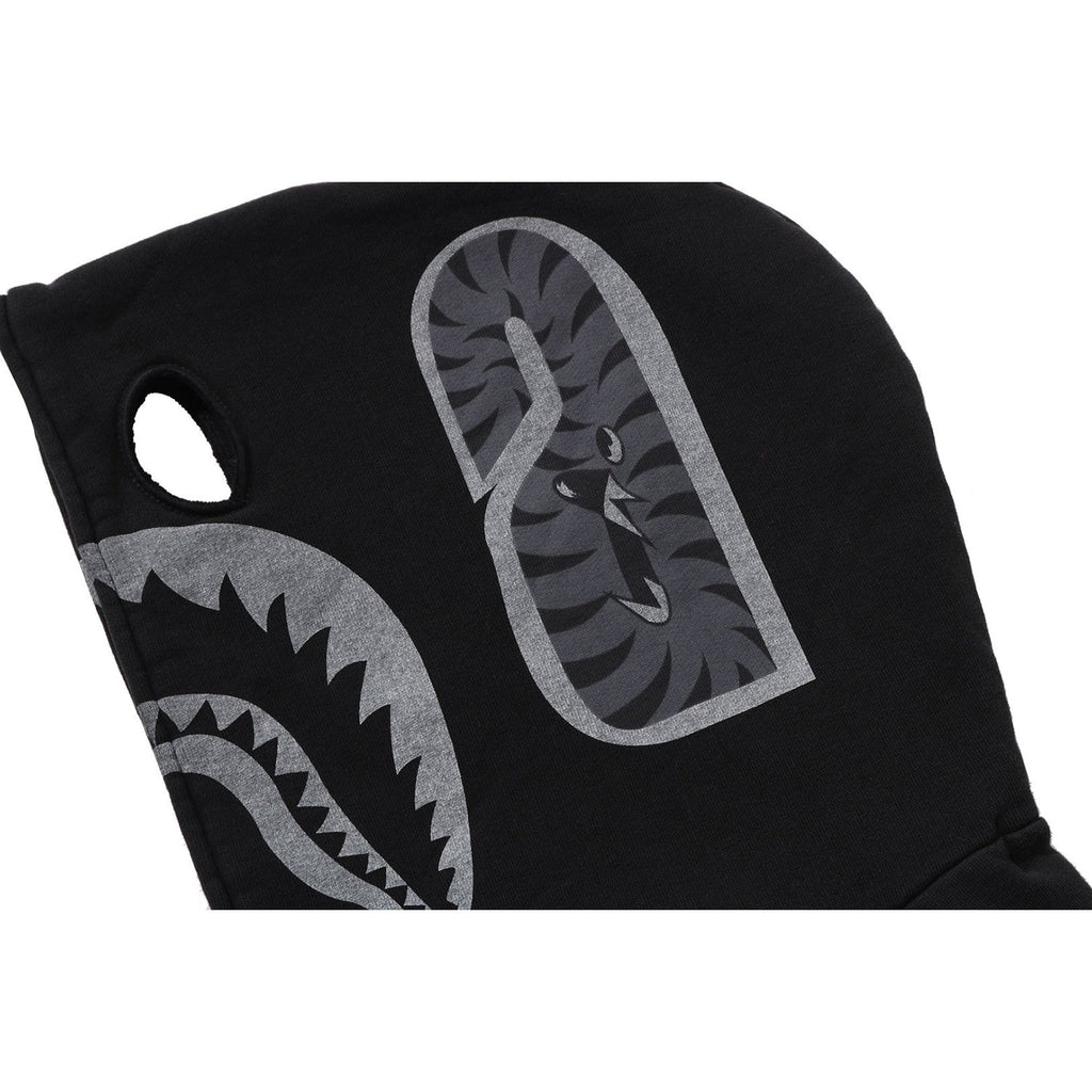 SKELETON SHARK HEAVY WASHED CROPPED FIT FULL ZIP HOODIE MENS